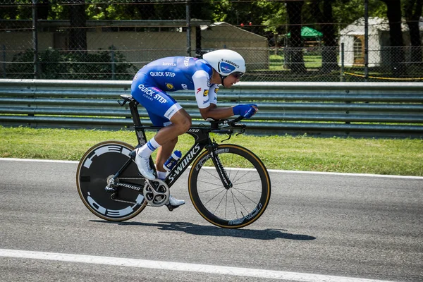 Monza Italie Mai 2017 Cycliste Professionnel Quickstep Team Lors Dernière — Photo
