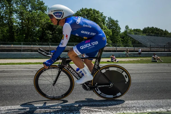 Monza Italië Mei 2017 Wielrenner Quickstep Team Tijdens Laatste Tijd — Stockfoto