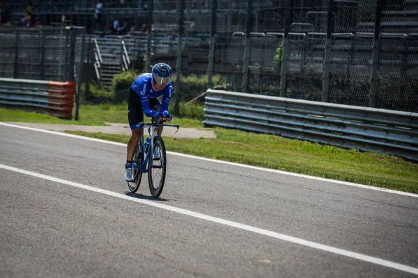 Monza Italie Mai 2017 Cycliste Professionnel Gazprom Team Lors Dernière — Photo