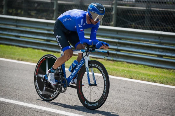 Monza Italie Mai 2017 Cycliste Professionnel Gazprom Team Lors Dernière — Photo