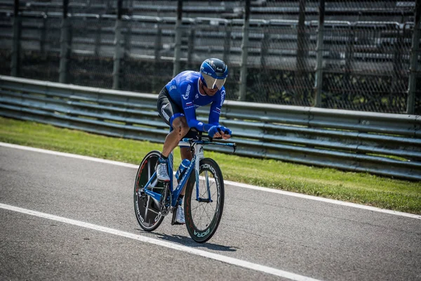 Monza Italie Mai 2017 Cycliste Professionnel Gazprom Team Lors Dernière — Photo