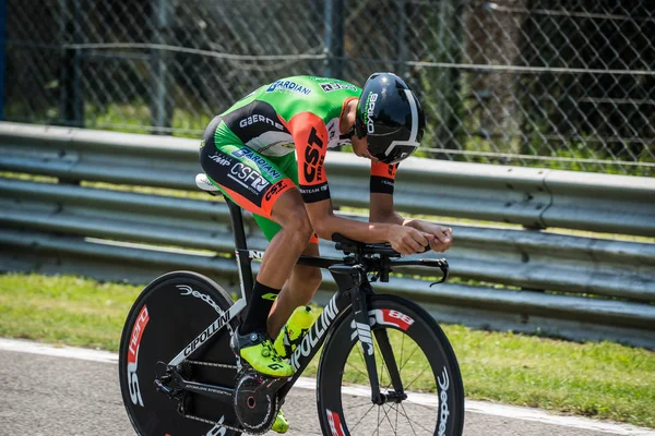 Monza Italië Mei 2017 Wielrenner Bardiani Csf Team Tijdens Laatste — Stockfoto