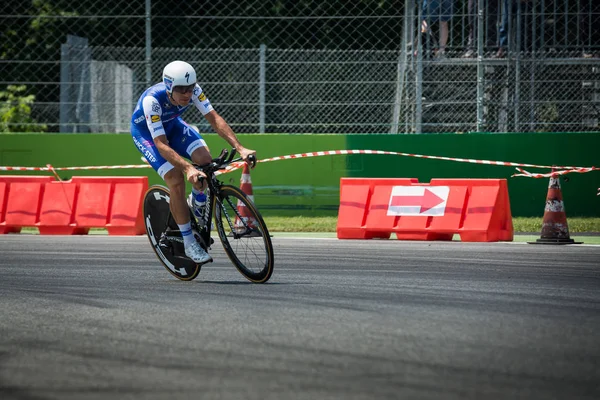 Monza Itálie Května 2017 Profesionální Cyklista Quickstep Team Poslední Době — Stock fotografie