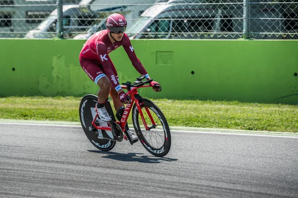 Monza Italië Mei 2017 Wielrenner Katusha Team Tijdens Laatste Tijd — Stockfoto