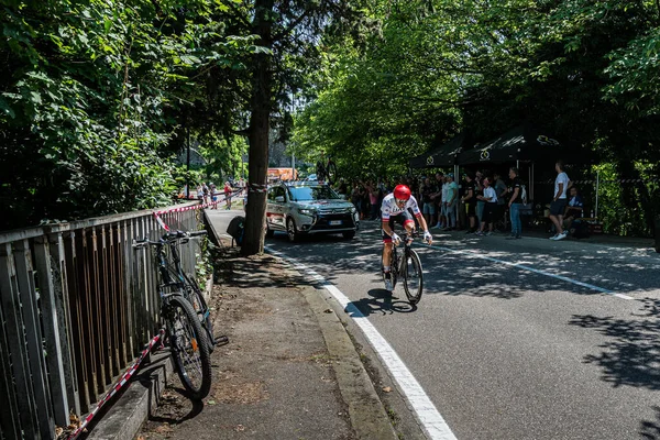 Verona Italia Junio 2019 Ciclista Profesional Ruta Etapa Final Prueba —  Fotos de Stock