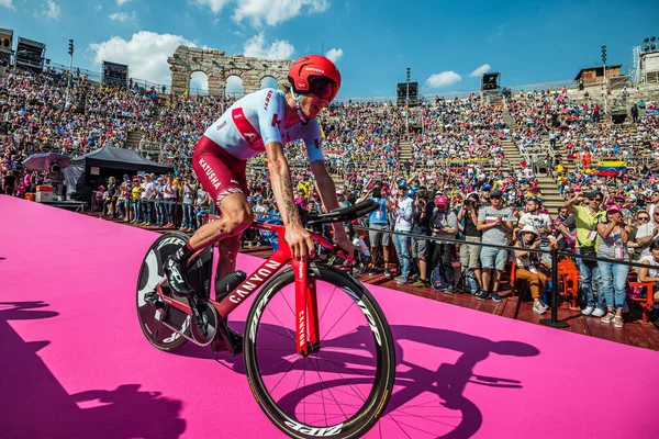 Verona Italia Junio 2019 Zakarin Ilnur Katusha Alpecin Team Entra — Foto de Stock