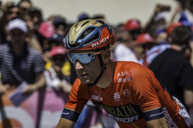 Treviso, İtalya 31 Mayıs 2019: Vincenzo Nibali Giro D 'Italia 2019' un 19. safhasının başlamasını bekliyor.