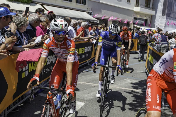 Treviso Italia Mayo 2019 Ciclista Profesional Justo Antes Del Inicio — Foto de Stock