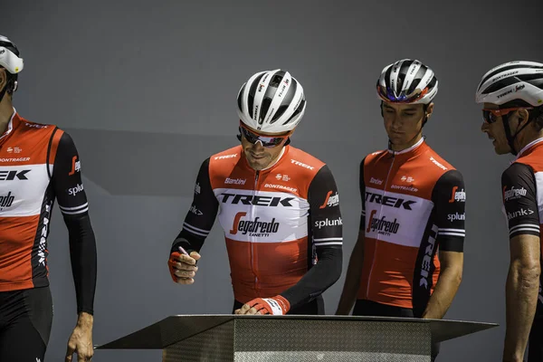 Valdaora Talya Mayıs 2019 Tüm Trek Segafredo Takımı Giro Italia — Stok fotoğraf