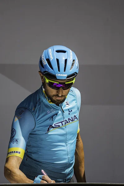 Valdaora Italia Mayo 2019 Ciclista Profesional Poco Antes Del Inicio —  Fotos de Stock