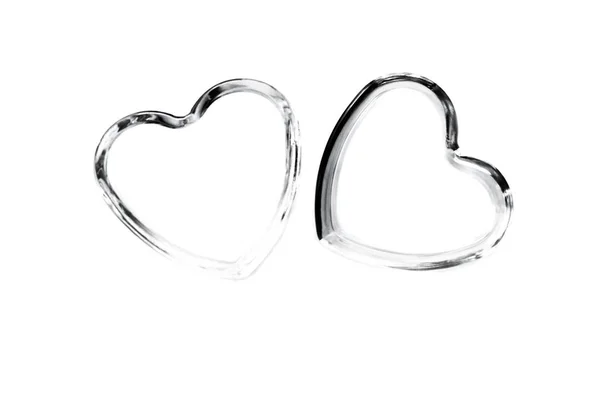 Coeur en verre, fond d'amour fragile, concept de Saint Valentin , — Photo
