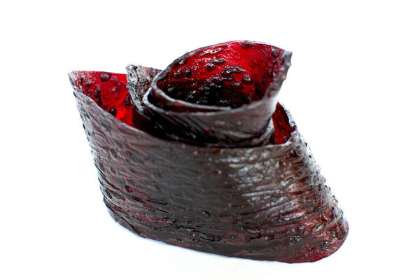 фруктовая пастилия из яблок и абрикосов, черной смородины и черники, сушеных листьев пюре и ягод. Органическая еда. Природные продукты