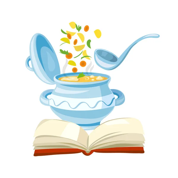 Cuisine, plats pour soupe — Image vectorielle