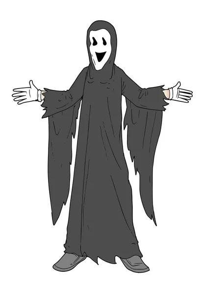 悲鳴を上げる Hellowen 衣装 — ストックベクタ