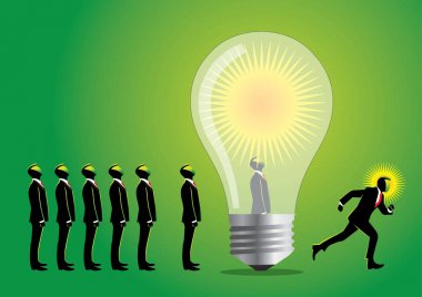 Grup işadamı sıraya