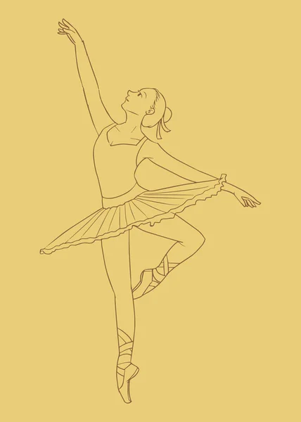 Bailarina de ballet — Vector de stock