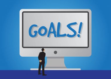 İşadamı ve büyük bilgisayar