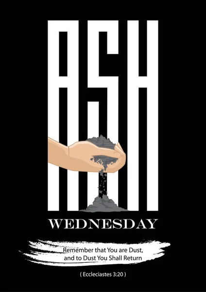 Ash Wednesday Nagy szöveg — Stock Vector