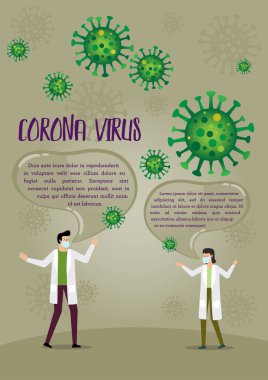 Doktorların Corona Virüsü salgınını açıklayan bir çizimi