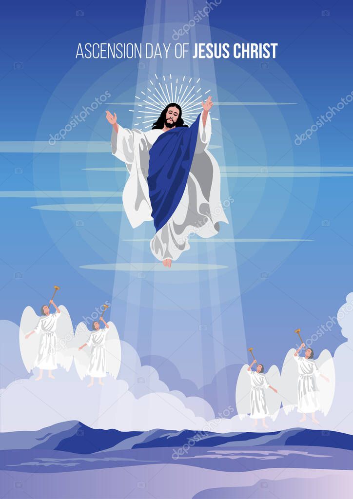 An illustration of the ascension day of Jesus Christ