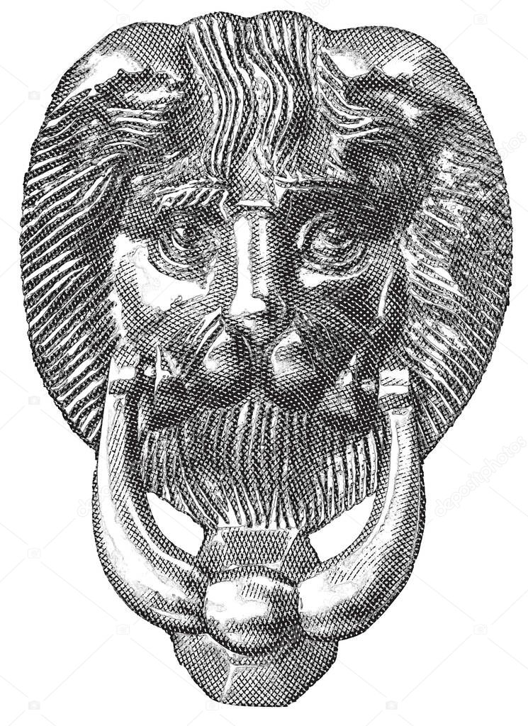 Lion's Head Door Knocker Graphic
