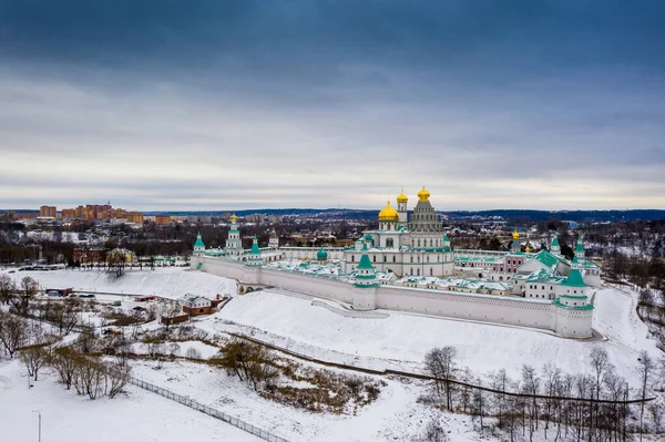 Vista aérea al Monasterio de la Nueva Jerusalén en Istra, Región de Moscú — Foto de Stock