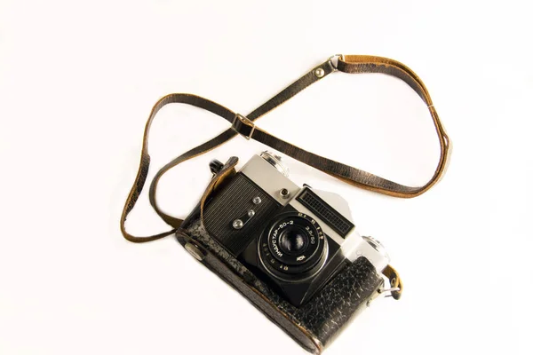 Kahverengi/eski vintage fotoğraf makinesi