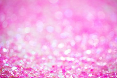 Bokeh ile pembe ahududu soyut arka planı. Şenlik arka planı. Sihir, tatil, doğum günü hariç. Tasarım şablonu. 