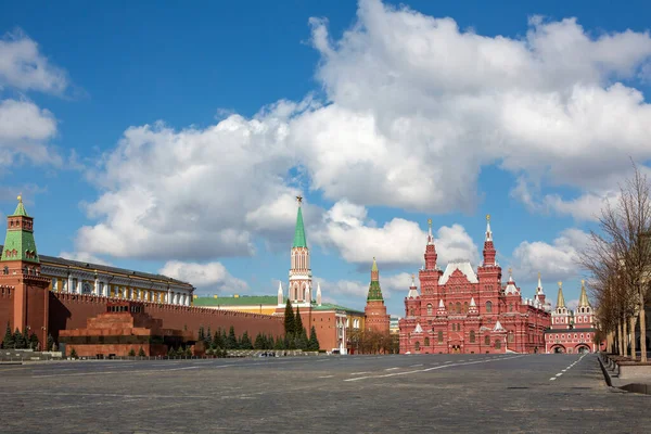 Rusia Moscú Mayo 2020 Plaza Roja Vacía Museo Historia Kremlin — Foto de Stock