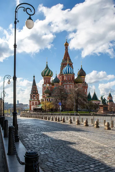 Rusia Moscú Mayo 2020 Catedral Basilio Vasilyevsky Descenso Monumento Minin — Foto de Stock