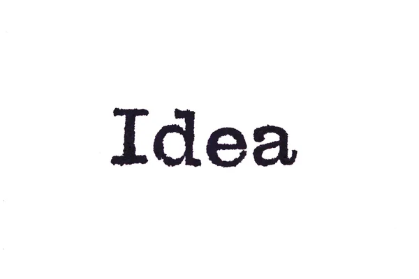 Idea Typewriter Type — Stock Photo, Image