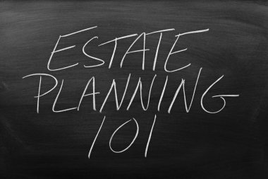 Estate Planning 101 On A Blackboard clipart