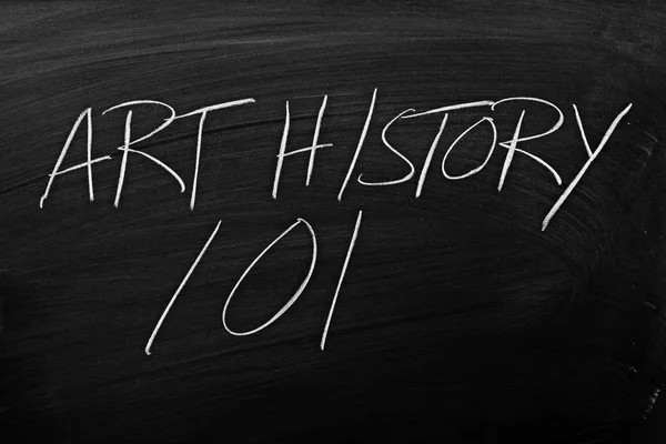 Bir kara tahta üzerinde sanat tarihi 101 — Stok fotoğraf