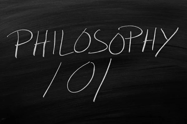 Filosofi 101 på en svart tavla — Stockfoto