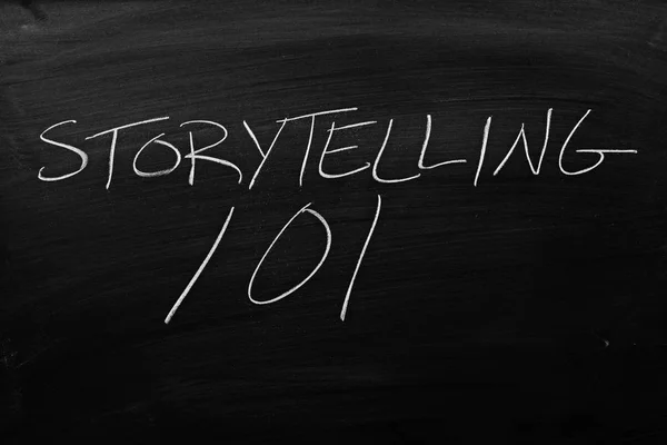 Storytelling 101 su una lavagna — Foto Stock