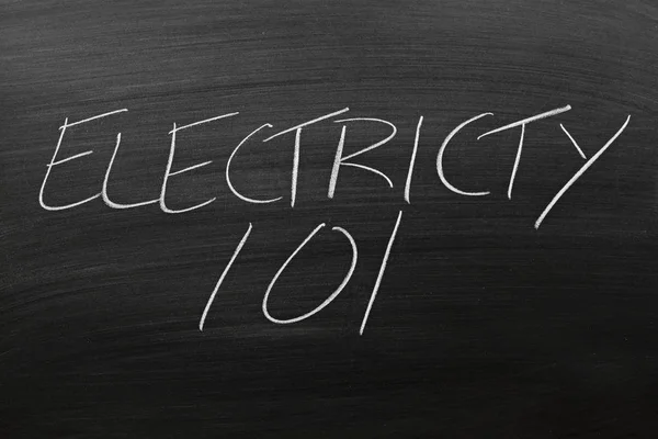 Elettricità 101 su una lavagna — Foto Stock