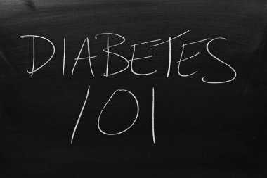 Diyabet 101 bir kara tahta üzerinde