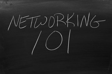 Networking 101 On A Blackboard clipart