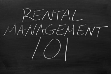 Rental Management 101 On A Blackboard clipart
