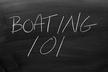 Boating 101 On A Blackboard clipart