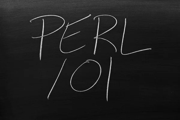 Perl 101 auf einer Tafel — Stockfoto