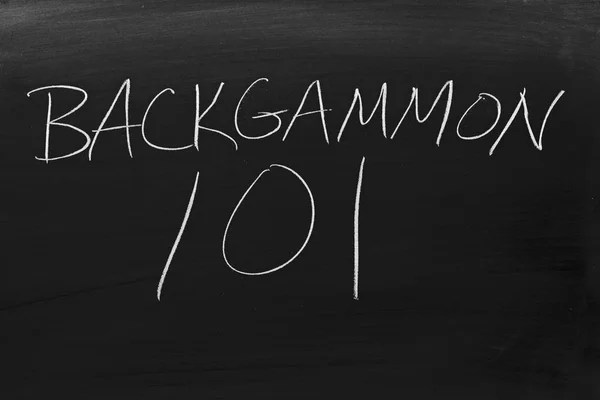 Backgammona 101 na tablicy — Zdjęcie stockowe