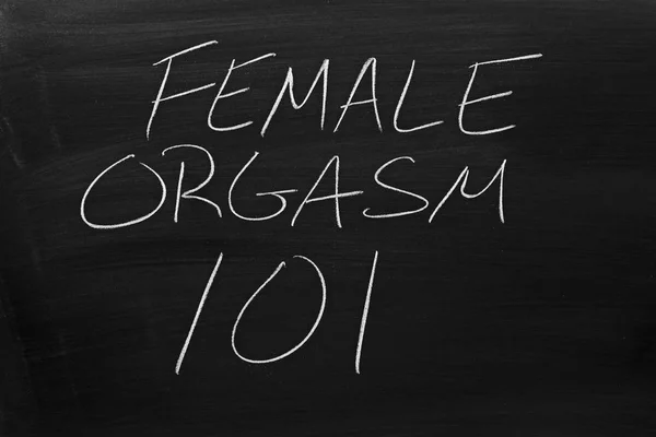 Female Orgasm 101 On A Blackboard — Stock Photo, Image