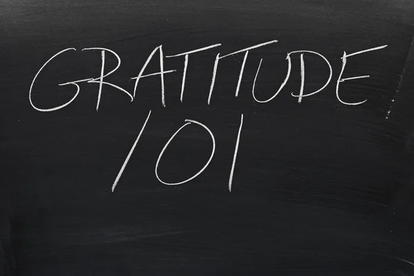 Ευγνωμοσύνη 101 σε έναν πίνακα — Φωτογραφία Αρχείου