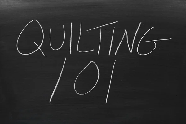 Quilting 101 On A Blackboard — Stock Photo, Image