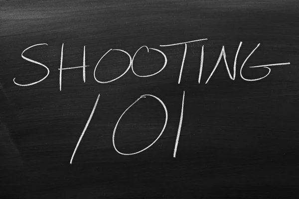 Shooting 101 On A Blackboard — Stock Photo, Image