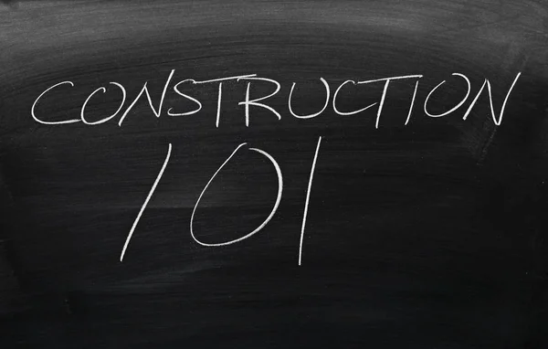 Construction 101 On A Blackboard — Stock Photo, Image