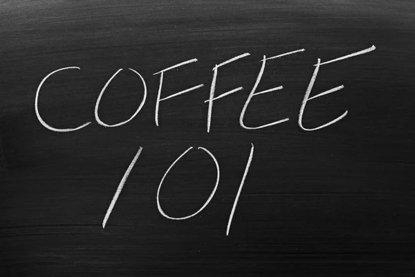 Kaffee 101 an der Tafel — Stockfoto