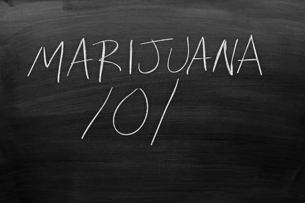 Marijuana 101 On A Blackboard — Stock Photo, Image