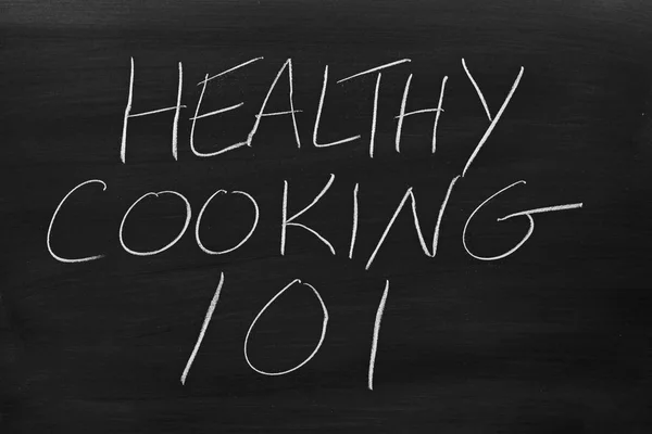 Zdravé vaření 101 na tabuli Stock Obrázky